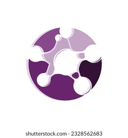 Neuron Logo, Cel Dna Network Vector, And Particle Technology, Simple Illustration Template Design