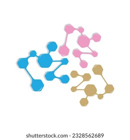Neuron Logo, Cel Dna Network Vector, And Particle Technology, Simple Illustration Template Design