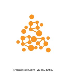 Logo De Neuron, Vector De Red De Adn De Cel Y Tecnología De Partículas, Diseño De Plantilla De Ilustración Simple