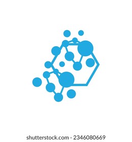 Neuron Logo, Cel Dna Network Vector, And Particle Technology, Simple Illustration Template Design