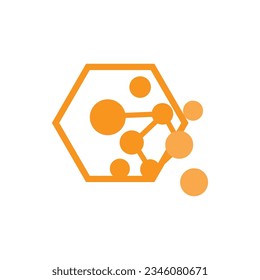 Neuron Logo, Cel Dna Network Vector, And Particle Technology, Simple Illustration Template Design