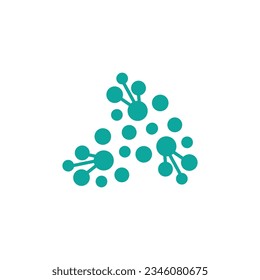 Neuron Logo, Cel Dna Network Vector, And Particle Technology, Simple Illustration Template Design