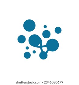 Neuron Logo, Cel Dna Network Vector, And Particle Technology, Simple Illustration Template Design