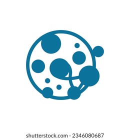 Neuron Logo, Cel Dna Network Vector, And Particle Technology, Simple Illustration Template Design