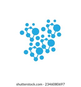 Neuron Logo, Cel Dna Network Vector, And Particle Technology, Simple Illustration Template Design