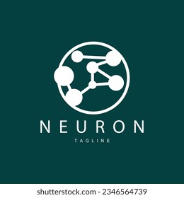 Neuron Logo, Cel Dna Network Vector, And Particle Technology, Simple Illustration Template Design