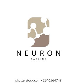 Neuron-Logo, Kabelnetzvektorgrafik und Partikeltechnologie, einfaches Vorlagendesign