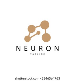 Neuron Logo, Cel Dna Network Vector, And Particle Technology, Simple Illustration Template Design