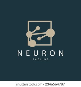 Neuron Logo, Cel Dna Network Vector, And Particle Technology, Simple Illustration Template Design