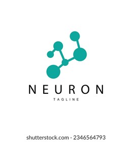 Logo De Neuron, Vector De Red De Adn De Cel Y Tecnología De Partículas, Diseño De Plantilla De Ilustración Simple