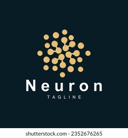 Neuron Logo, Cel Dna Network Vector, And Particle Technology, Simple Illustration Template Design