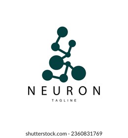 Neuron Logo, Cel Dna Network Vector, And Particle Technology, Simple Illustration Template Design