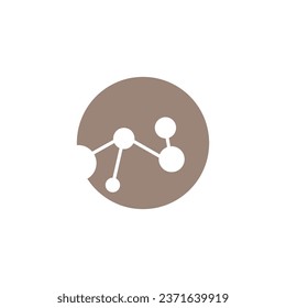 Logo De Neuron, Vector De Red De Adn De Cel Y Tecnología De Partículas, Diseño De Plantilla De Ilustración Simple