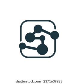 Neuron Logo, Cel Dna Network Vector, And Particle Technology, Simple Illustration Template Design