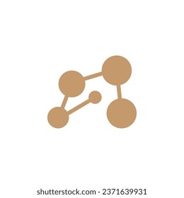 Logo De Neuron, Vector De Red De Adn De Cel Y Tecnología De Partículas, Diseño De Plantilla De Ilustración Simple