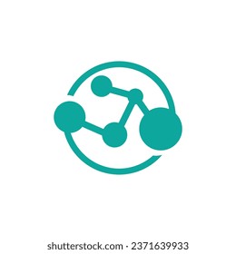 Neuron Logo, Cel Dna Network Vector, And Particle Technology, Simple Illustration Template Design