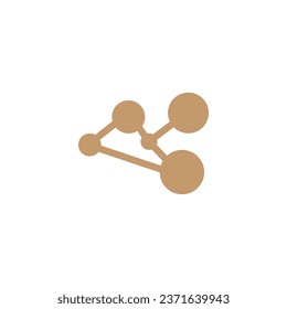 Logo De Neuron, Vector De Red De Adn De Cel Y Tecnología De Partículas, Diseño De Plantilla De Ilustración Simple
