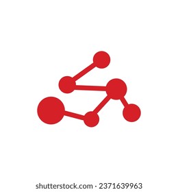 Neuron Logo, Cel Dna Network Vector, And Particle Technology, Simple Illustration Template Design