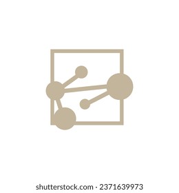 Neuron Logo, Cel Dna Network Vector, And Particle Technology, Simple Illustration Template Design