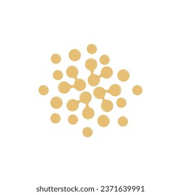 Logo De Neuron, Vector De Red De Adn De Cel Y Tecnología De Partículas, Diseño De Plantilla De Ilustración Simple