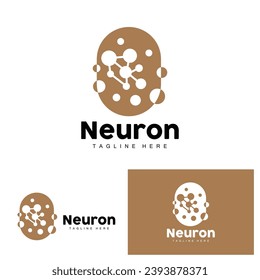 Neuron Logo Design Health Illustration DNA Molecule Nerve Cell Abstract Simple Illustration