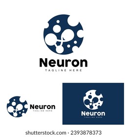 Neuron Logo Design Health Illustration DNA Molecule Nerve Cell Abstract Simple Illustration