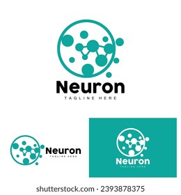 Neuron Logo Design Health Illustration DNA Molecule Nerve Cell Abstract Simple Illustration