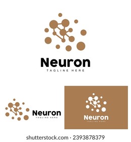 Neuron Logo Design Health Illustration DNA Molecule Nerve Cell Abstract Simple Illustration