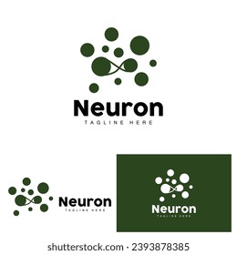 Neuron Logo Design Health Illustration DNA Molecule Nerve Cell Abstract Simple Illustration