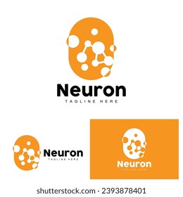 Neuron Logo Design Health Illustration DNA Molecule Nerve Cell Abstract Simple Illustration