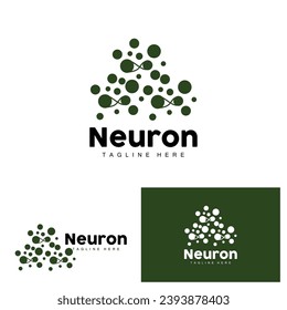 Neuron Logo Design Health Illustration DNA Molecule Nerve Cell Abstract Simple Illustration