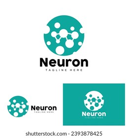 Neuron Logo Design Health Illustration DNA Molecule Nerve Cell Abstract Simple Illustration