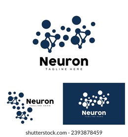 Neuron Logo Design Health Illustration DNA Molecule Nerve Cell Abstract Simple Illustration