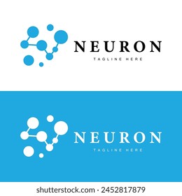 Neuron Logo Design Health Illustration DNA Molecule Nerve Cell Abstract Simple Illustration