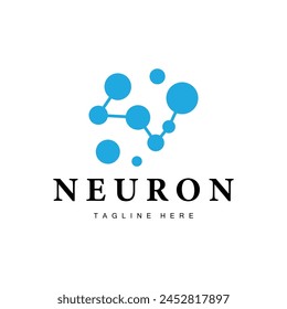 Neuron Logo Design Health Illustration DNA Molecule Nerve Cell Abstract Simple Illustration