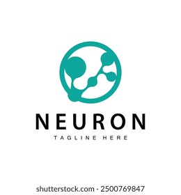 Neuron Logo Design Health Illustration DNA Molecule Nerve Cell Abstract Simple Illustration
