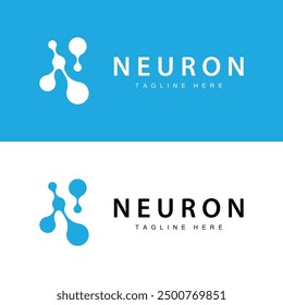 Neuron Logo Design Health Illustration DNA Molekül Nervenzelle Abstrakt Einfache Illustration