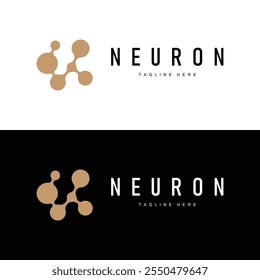 Design de logotipo de neurônio Ilustração de saúde Molécula de DNA Célula Nervosa Abstrato Ilustração simples