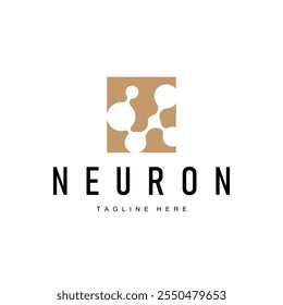 Design de logotipo de neurônio Ilustração de saúde Molécula de DNA Célula Nervosa Abstrato Ilustração simples