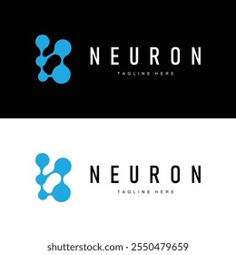 Design de logotipo de neurônio Ilustração de saúde Molécula de DNA Célula Nervosa Abstrato Ilustração simples