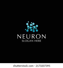 Neuron logo design icon template