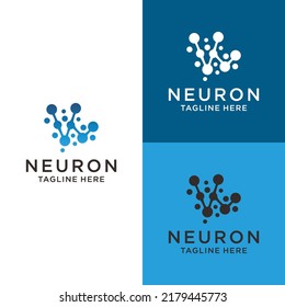 Neuron logo design icon template
