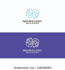 Neuron logo design icon template