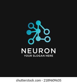 Neuron logo design icon template