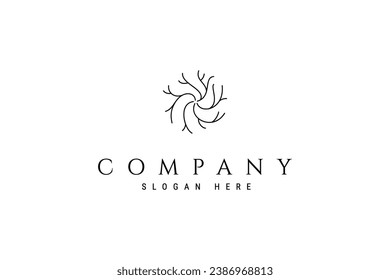 neuron logo design template vector