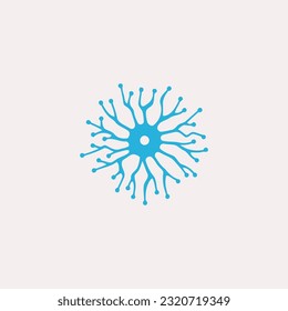 Neuron logo design vector illustration