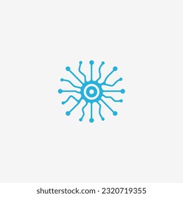Neuron logo design vector illustration
