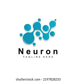 Diseño del logotipo Neuron Ilustración de células nerviosas del vector Marca de estado del ADN molecular