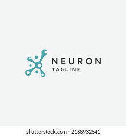 Neuron logo icon design template flat vector