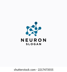 Neuron logo icon design template flat vector